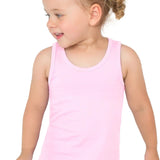 Girls' Soft Solid Cotton Blend Racerback Tank Top