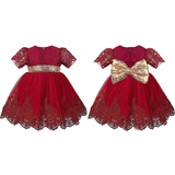 Baby Girl Newborn Lace Princess Wedding Party Dress Gown 4 Piece Deluxe Set