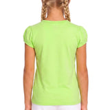 Girls' Basic Short Puff Sleeve Round Neck Cotton T-Shirt