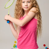 Girls' Soft Solid Cotton Blend Racerback Tank Top