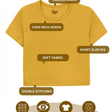 Girls Short Sleeve Crewneck Crop Top Tee