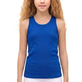 Girls' Soft Solid Cotton Blend Racerback Tank Top