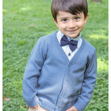 V-Neck Cardigan Sweater for Boys - Featuring Button Closure, Toddler to Youth