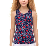 Girls' Soft Solid Cotton Blend Racerback Tank Top