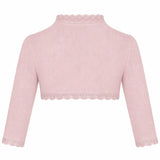 Little Girls' Knit Long Sleeve Button Closure Bolero Cardigan Shrug