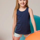 Girls' Soft Solid Cotton Blend Racerback Tank Top
