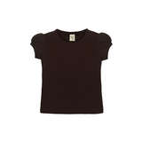 Little Girls Cotton Basic Puff Sleeve T-Shirt & Leggings Set