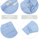 Boys Suit Set Slim Fit Vest, White Dress Shirt, Dress Pants and Bowtie 4 Piece Formal Suit Set