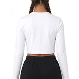 Lilax Girls' Long Sleeve Crop Top – Soft Cotton, 4-Way Stretch, Breathable Everyday Tee