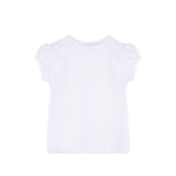 Baby Cotton Puff Sleeve Basic Crewneck T-Shirt