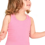 Girls' Soft Solid Cotton Blend Racerback Tank Top