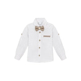 Boys Cotton Patterned Suspender Pant Set