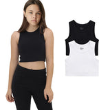 Girls 2-Pack Basic Cropped Tank Top