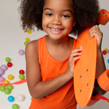 Girls' Soft Solid Cotton Blend Racerback Tank Top