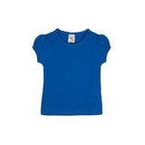 Girls' Basic Short Puff Sleeve Cotton T-Shirt and Leggings Set