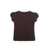 Baby Cotton Puff Sleeve Basic Crewneck T-Shirt