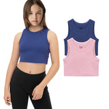 Girls 2-Pack Basic Cropped Tank Top