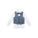 Boys 4-Piece Metal Chain Detailed Suit Set