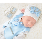Newborn Baby Cotton 5-Piece Satin Detailed Take Me Home Set