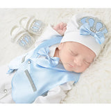 Newborn Baby Cotton 5-Piece Satin Detailed Take Me Home Set
