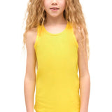 Girls' Soft Solid Cotton Blend Racerback Tank Top
