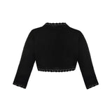 Little Girls' Knit Long Sleeve Button Closure Bolero Cardigan Shrug