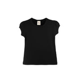 Girls' Basic Short Puff Sleeve Cotton T-Shirt and Leggings Set