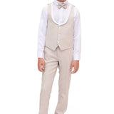 Boys Formal Suit 4 Piece Vest Pants and Tie Dresswear Set / 7-12 Years