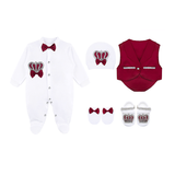 Newborn Baby Cotton 5-Piece Satin Detailed Take Me Home Set