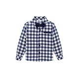 Boys Cotton Plaid Suspender Pant Set