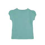 Girls' Basic Cotton T-Shirt  Short Puff Sleeve Crewneck / Toddler