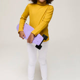 Girls' Basic Long Sleeve Turtleneck Cotton T-Shirt