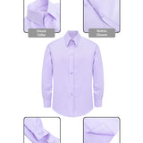 Boys' Button Down Shirt Solid Long Sleeve Dress Shirt