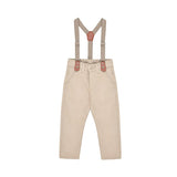 Boys Cotton Patterned Suspender Pant Set