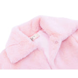 Girls Faux Fur Shrug Jacket Tied Ribbon Cozy Bolero