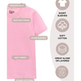 Girls' Basic Short Sleeve Round Neck Cotton T-Shirt
