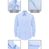 Boys' Button Down Shirt Solid Long Sleeve Dress Shirt