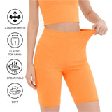 Girls' Soft Stretch Bike Shorts | Elastic Waist | Cotton Blend | Toddler & Kids Sizes 2T–12Y