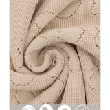 Baby Girl Cotton Knit Heart Receiving Blanket
