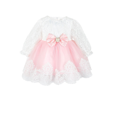Newborn 6-Piece Lace & Tulle Detail Gown Set