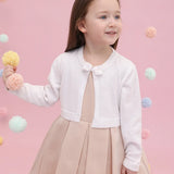 Little Girls' Long Sleeve Bowknot Closure Bolero Cardigan