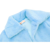 Girls Faux Fur Shrug Jacket Tied Ribbon Cozy Bolero
