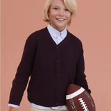 Lilax Little Boys Basic Long Sleeve V-Neck Classic Knit Cardigan Sweater