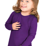 Little Girls Cotton Long Sleeve Basic Crewneck T-Shirt