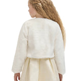 Girls Cozy Long Sleeve Crew Neck Dress Coat