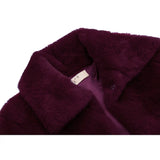 Girls Faux Fur Shrug Jacket Tied Ribbon Cozy Bolero