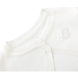 Baby Flower Detailed Buttoned Bolero Cardigan