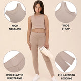 Girls Athletic Crop Top & Legging Set