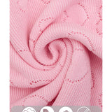 Baby Girl Cotton Knit Heart Receiving Blanket