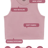 Girls' Double Lined Sleeveless Basic Crop Tank Top